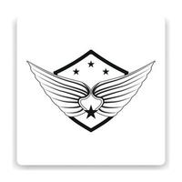logo schwarz weiß symbol flügel vektor