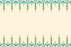 gul och grön kricka på elfenben. geometriskt etniskt orientaliskt mönster traditionell design för bakgrund, matta, tapeter, kläder, omslag, batik, tyg, vektorillustration broderistil vektor
