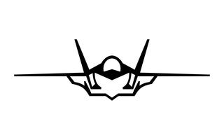 fighter jet vektor ikon