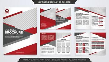 minimalistische bifold-geschäftsvorschlagsvorlage mit modernem konzept und abstraktem stil für geschäftsprofil und katalog vektor