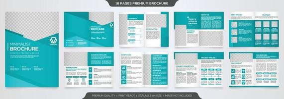 uppsättning av minimalistisk affärsbroschyrmall med enkel stil och modern layout vektor
