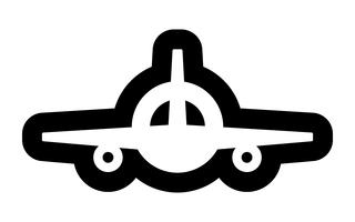 Flygplan flygande vektor ikon