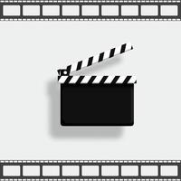 filmikonen. filmaffisch designmall bakgrund med vintage film skiffer. kan användas som bakgrund vektor