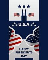 presidentens dag bakgrundsdesign. den är lämplig för affischer, banderoller, inbjudningar, reklam. vektor