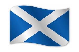 Vektordesign der schottischen Landesflagge vektor