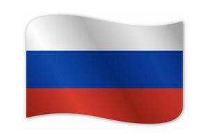 Vektordesign der russischen Landesflagge vektor
