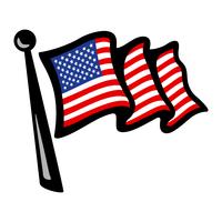 Amerikanische Flaggen vektor