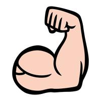 Stark Bodybuilder Biceps Flex Arm Vector Icon