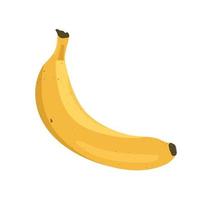 Symbol für süße gelbe Banane. köstliche gesunde exotische früchte. Vektor flache Lebensmittelillustration