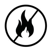 kein Feuersymbol vektor