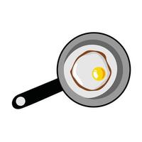 stekt ägg frukost mat illustration vektordesign vektor