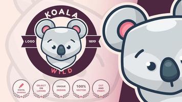 seriefigur djur koala logotyp vektor