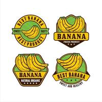 Bananen-Design-Premium-Logo-Sammlung vektor