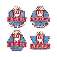 popcorn design premium logotyp kollektion-2 vektor