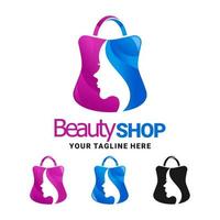 Beauty-Shop-Design-Logo-Kollektion vektor