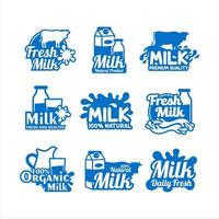 mjölk design premium logotyp samling vektor