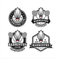 Badminton-Club-Design-Logo-Sammlung vektor