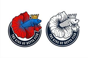 Betta Fish King-Design-Logo vektor