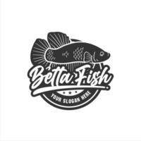 betta fisk design logotyp illustration vektor