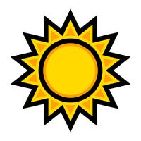 Sun-Symbol vektor