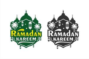 Ramadan Kareem Vektordesign Premium vektor