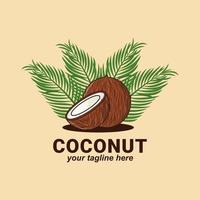 kokos design premium illustration logotyp vektor