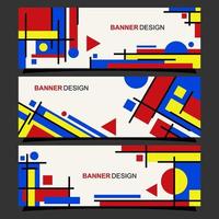 geometrische muster bauhaus banner vektor design kollektion