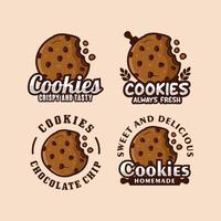 Cookies-Vektor-Design-Logo-Sammlung vektor