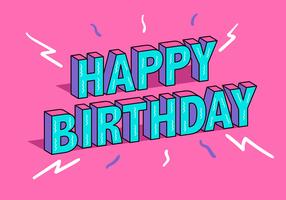 Alles- Gute zum Geburtstagtypographie im rosa Hintergrund vektor