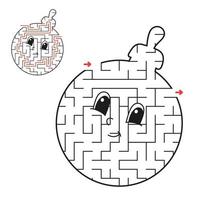 abstraktes Labyrinth. Spiel für Kinder. Puzzle für Kinder. Labyrinth Rätsel. den richtigen Weg finden. Arbeitsblatt Bildung. mit Antwort. Weihnachtsthema. vektor