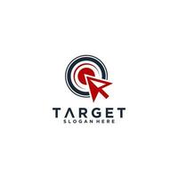 Target-Logo-Vorlage auf weißem Hintergrund vektor