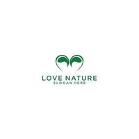 love nature logotyp mall i vit bakgrund vektor