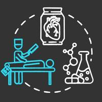 Symbol für das Kreidekonzept des medizinischen Museums. Anatomie ausstellung. Körperdissektion und Organuntersuchung. Chemieforschung. wissenschaftliche Ausstellungsidee. vektor isolierte tafelillustration