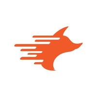 fuchskopf geschwindigkeit tech logo design vektorgrafik symbol symbol zeichen illustration kreative idee vektor