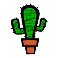 Cactus växttecknad vektor illustration