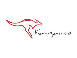 känguru snabb symbol kontur logotyp vektor