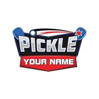pickle ball logotyp design vektor