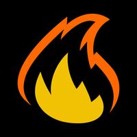 Heiße Flammen-Feuerballvektorkarikatur vektor