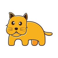 tecknad söt orange katt fett logotyp design vektor grafisk symbol ikon tecken illustration kreativ idé