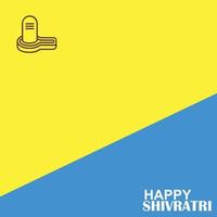 Lord Shiv Shankar Silhouettenhintergrund für Maha Shivratri vektor