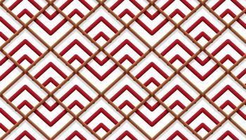 kinesiska röda art déco geometriska mönster. vektor