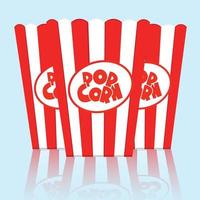 Popcorn-Verpackungsdesign. Popcorn-Box. Vektor-Illustration vektor