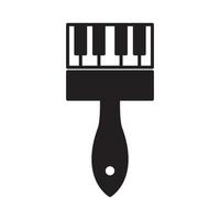 penselfärg med piano logotyp design vektor grafisk symbol ikon tecken illustration kreativ idé