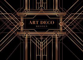 abstraktes Gold geometrisch, großer Gatsby-Deco-Stil, Art-Deco-Einladungskartendesign, vektor