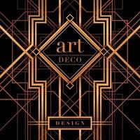 art deco cover book, einladungskartendesign, toller gatsby deco-stil, abstraktes goldgeometrisches hintergrunddesign vektor