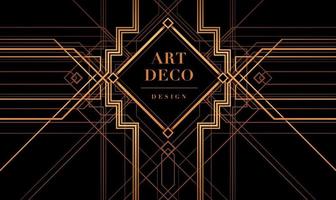 abstraktes goldgeometrisches Hintergrunddesign, Art-Deco-Cover, Einladungskarten, Gatsby-Deco-Stil