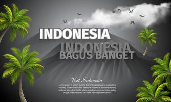 reiseziel indonesien. Indonesien ist wirklich gut. Poster Design vektor