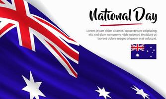 glücklicher nationaltag australien. Banner, Grußkarte, Flyer-Design. Poster-Template-Design vektor