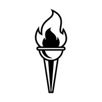 Fackel Flamme Vektor Icon