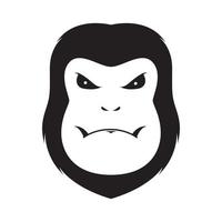 gesicht schwarz gorilla modern logo design vektorgrafik symbol symbol zeichen illustration kreative idee vektor